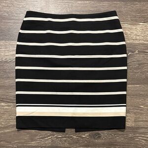 Striped pencil skirt